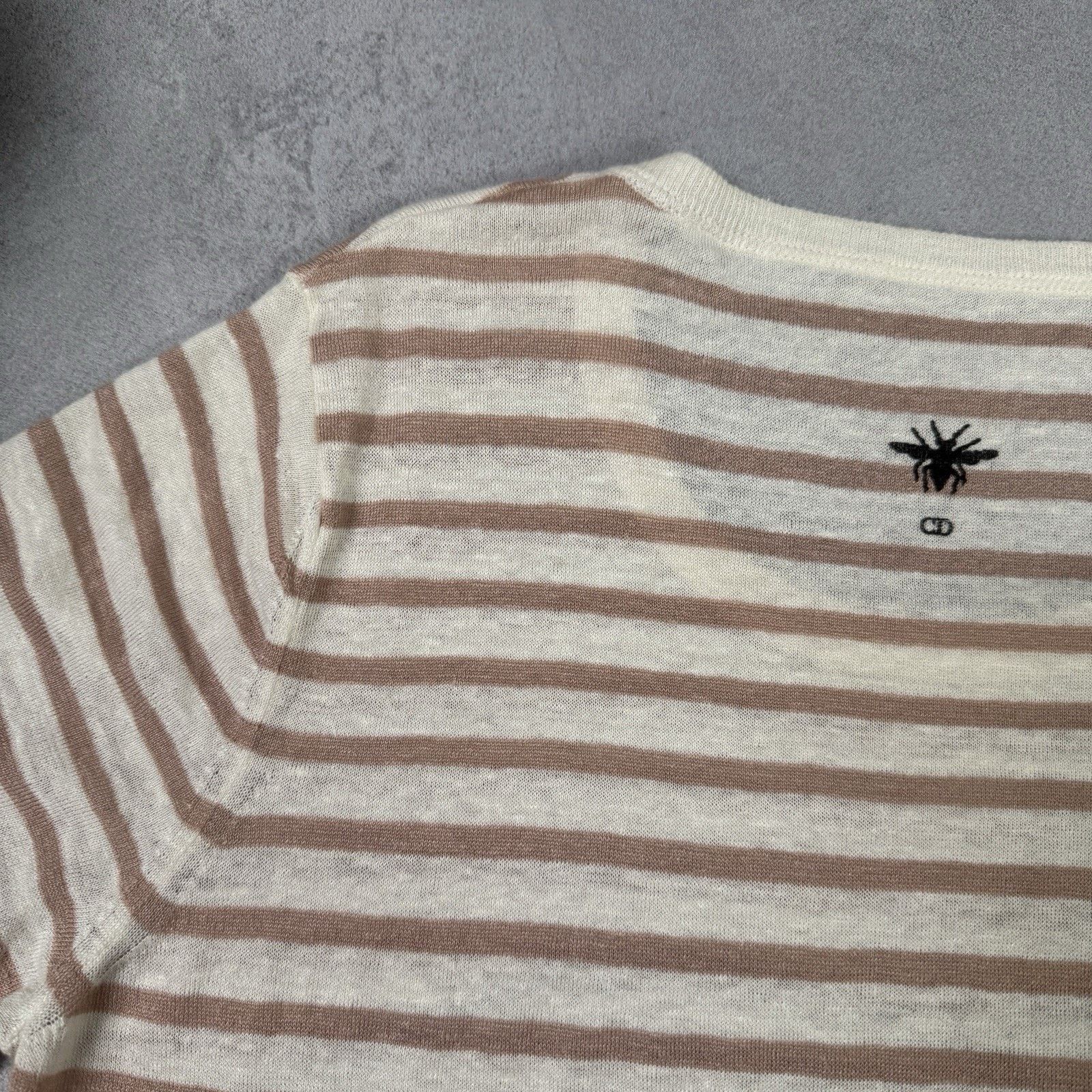 Dior Christian Dior Women Linen T Shirt Size IT 42 Striped Size M / US 6-8 / IT 42-44 - 18 Thumbnail