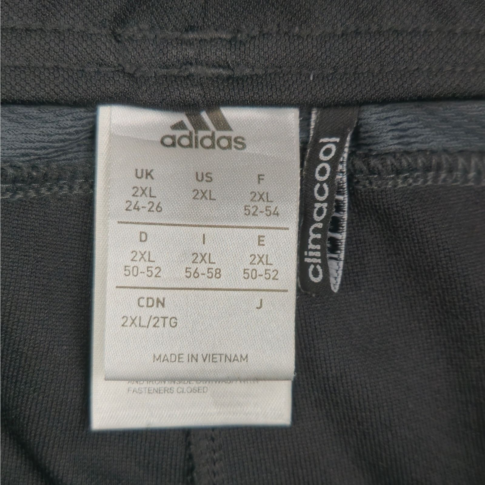 Adidas Adidas 2XL Black Track Pants Drawstring Zip Pockets & Ankles Size US 42 / EU 58 - 8 Thumbnail