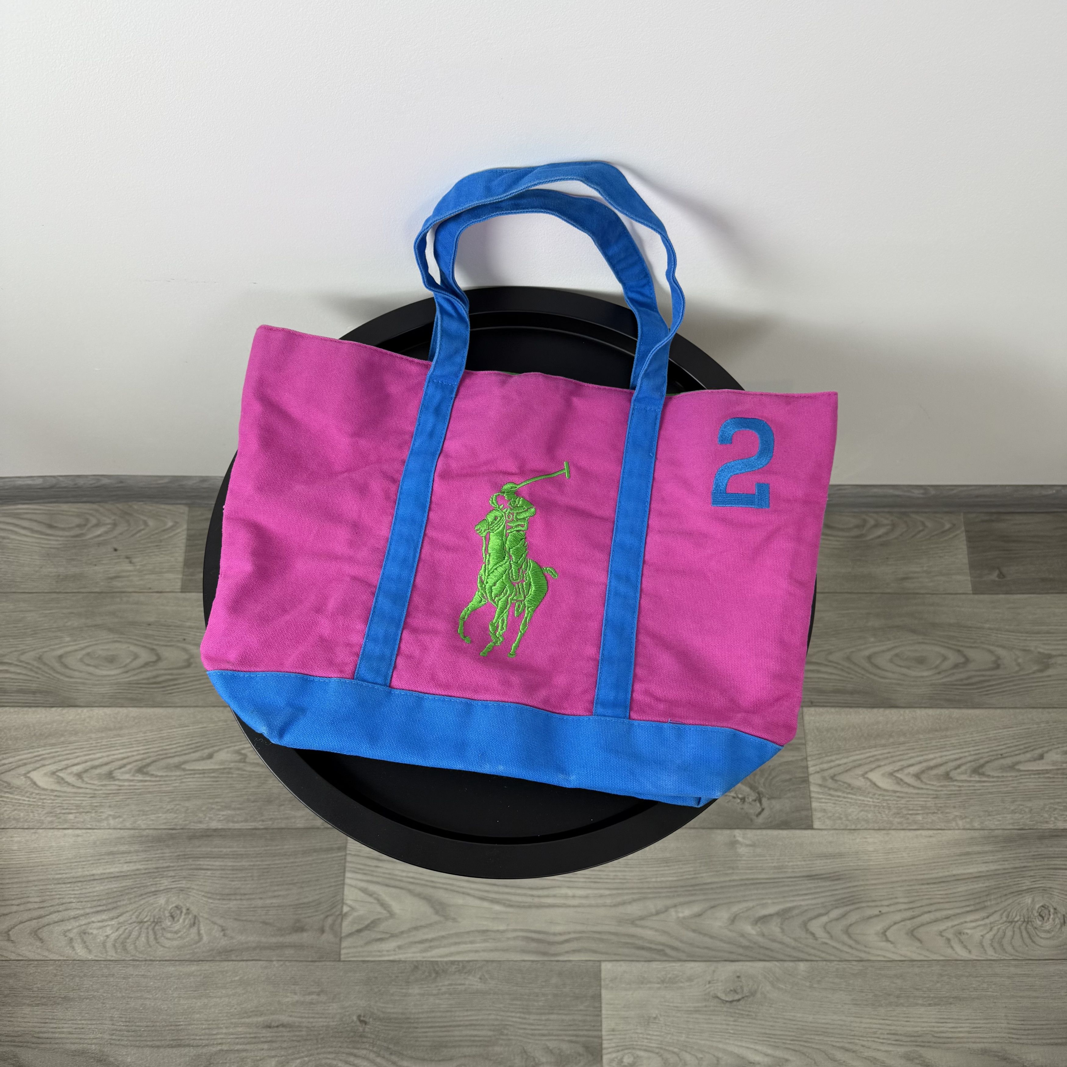 Vintage Polo Ralph Lauren 90s Pink Shoulder Tote Bag