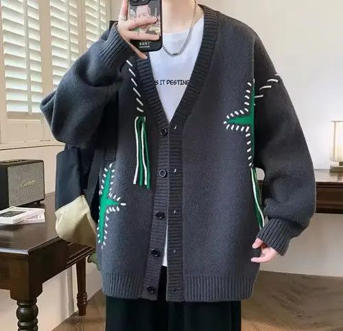 Japanese Brand "Masumi x Hada "star cardigan knitwear Size US M / EU 48-50 / 2 - 2 Thumbnail