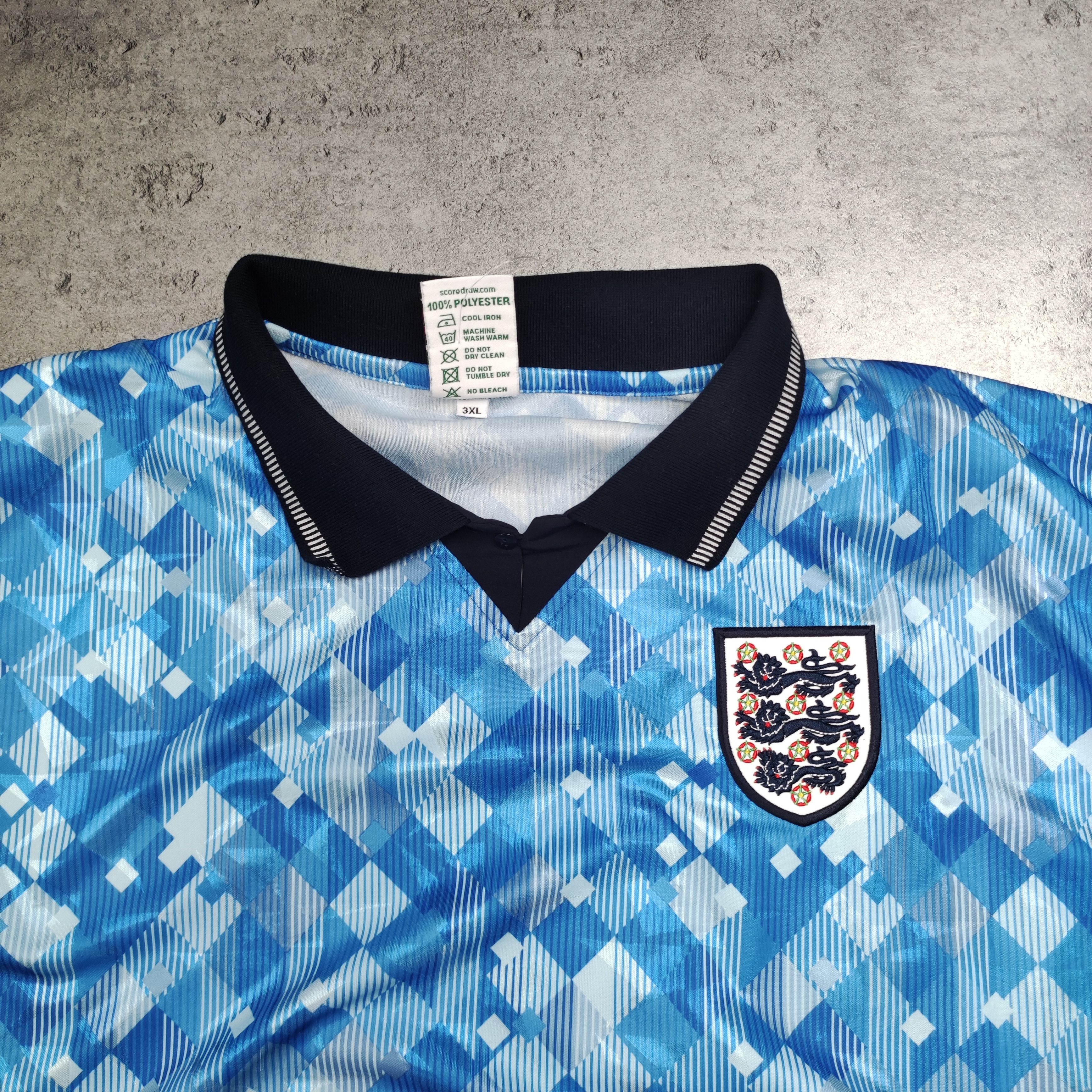 Vintage RARE 90s Football s Score Draw England World Cap Jersey Size US XXL / EU 58 / 5 - 5 Thumbnail