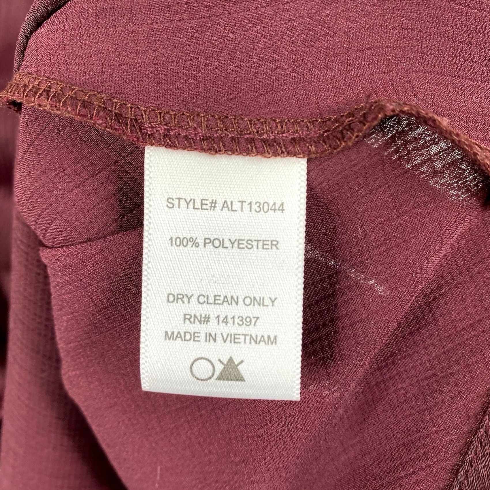 ASTR The Label VINTAGE ASTR Shirt Womens XS Burgundy Slouch Tie Neck Flowy Sleeveless NWT Size XS / US 0-2 / IT 36-38 - 6 Thumbnail
