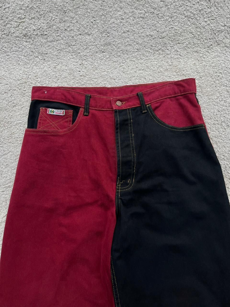 Cross Colours RARE Vintage Cross Colours Two Tone Baggy Pants Size US 34 / EU 50 - 5 Thumbnail