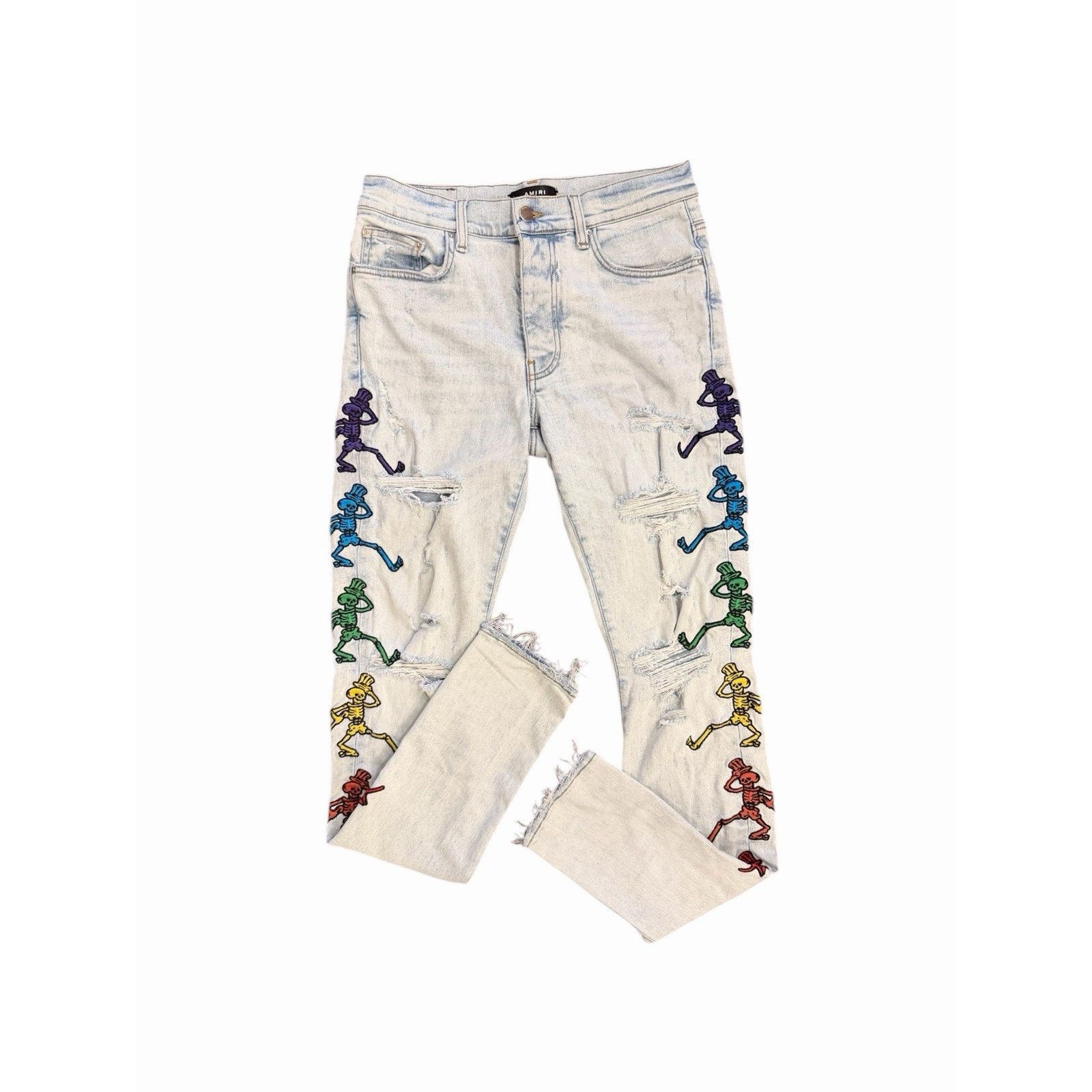AMIRI MX1 ホワイトデニム　31 Amiri MX1 White Leather Patch Denim “Clay indigo” Size 30 | eBay