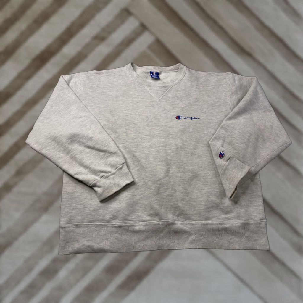 Champion VINTAGE Champion Sweatshirt Mens XL Gray Crewneck Pullover USA Sweatshirt Men USA 90s Hunter Style Pullover Size US XL / EU 56 / 4 - 1 Thumbnail
