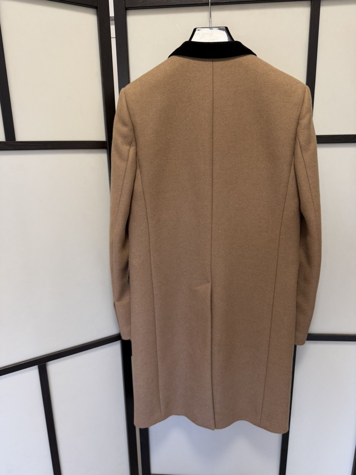Celine × Hedi Slimane UNRELEASED - FW23 Velvet Collar Camel Chesterfield Coat Size US S / EU 44-46 / 1 - 14 Thumbnail
