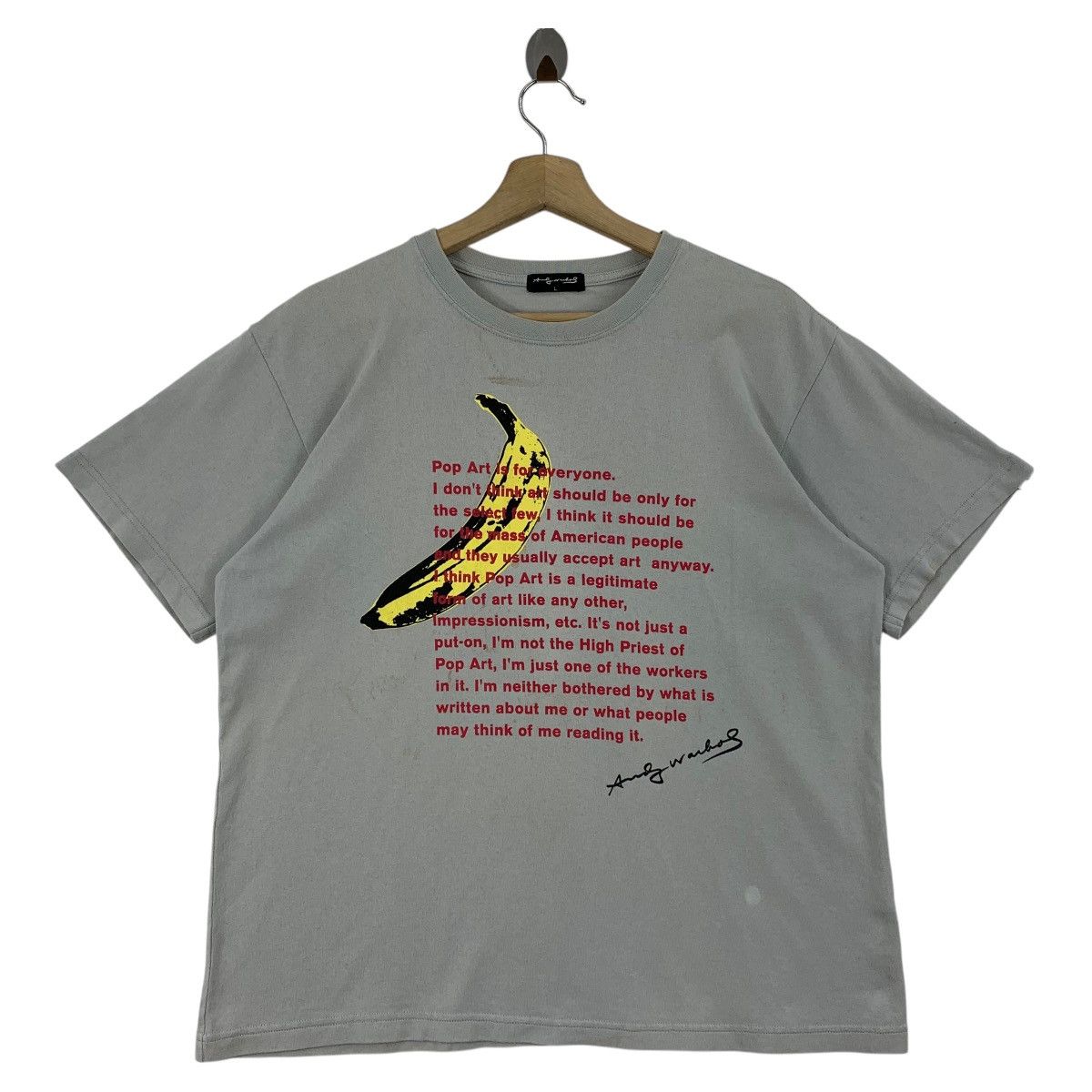 Andy Warhol × Japanese Brand Vintage ANDY WARHOL banana printed pop art tee Size US L / EU 52-54 / 3 - 1 Thumbnail