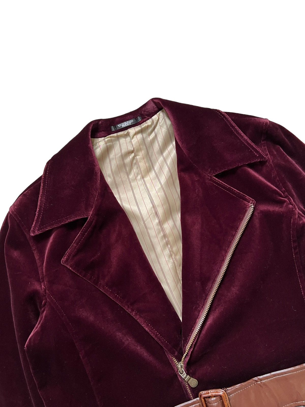 Tornado Mart 1990 Tornado Mart Double Collar Velvet Zipper Jacket Size US M / EU 48-50 / 2 - 3 Thumbnail