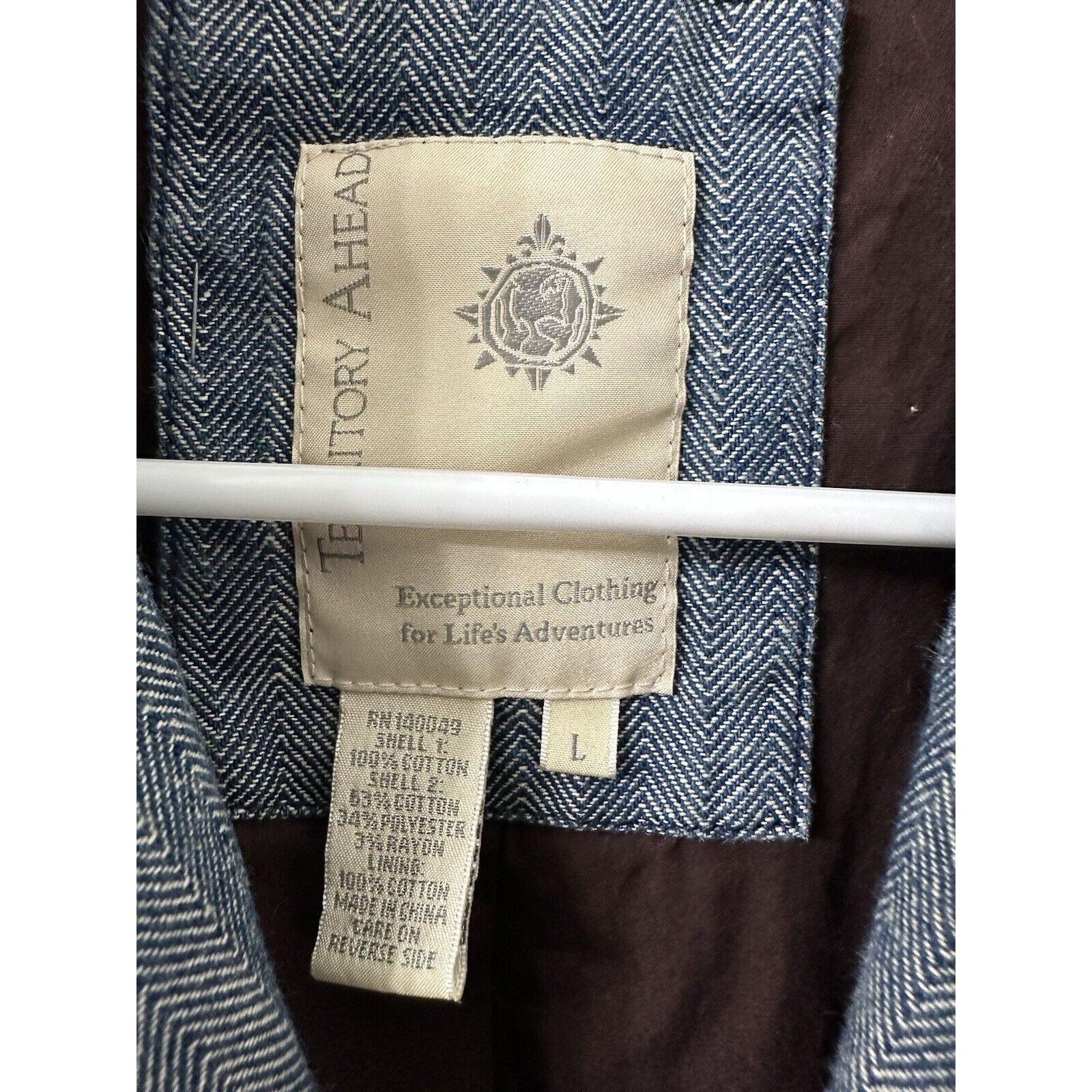 The Territory Ahead VTG TERRITORY AHEAD COTTON TWILL LINED BLUE BLAZER JACKET Size US L / EU 52-54 / 3 - 6 Thumbnail