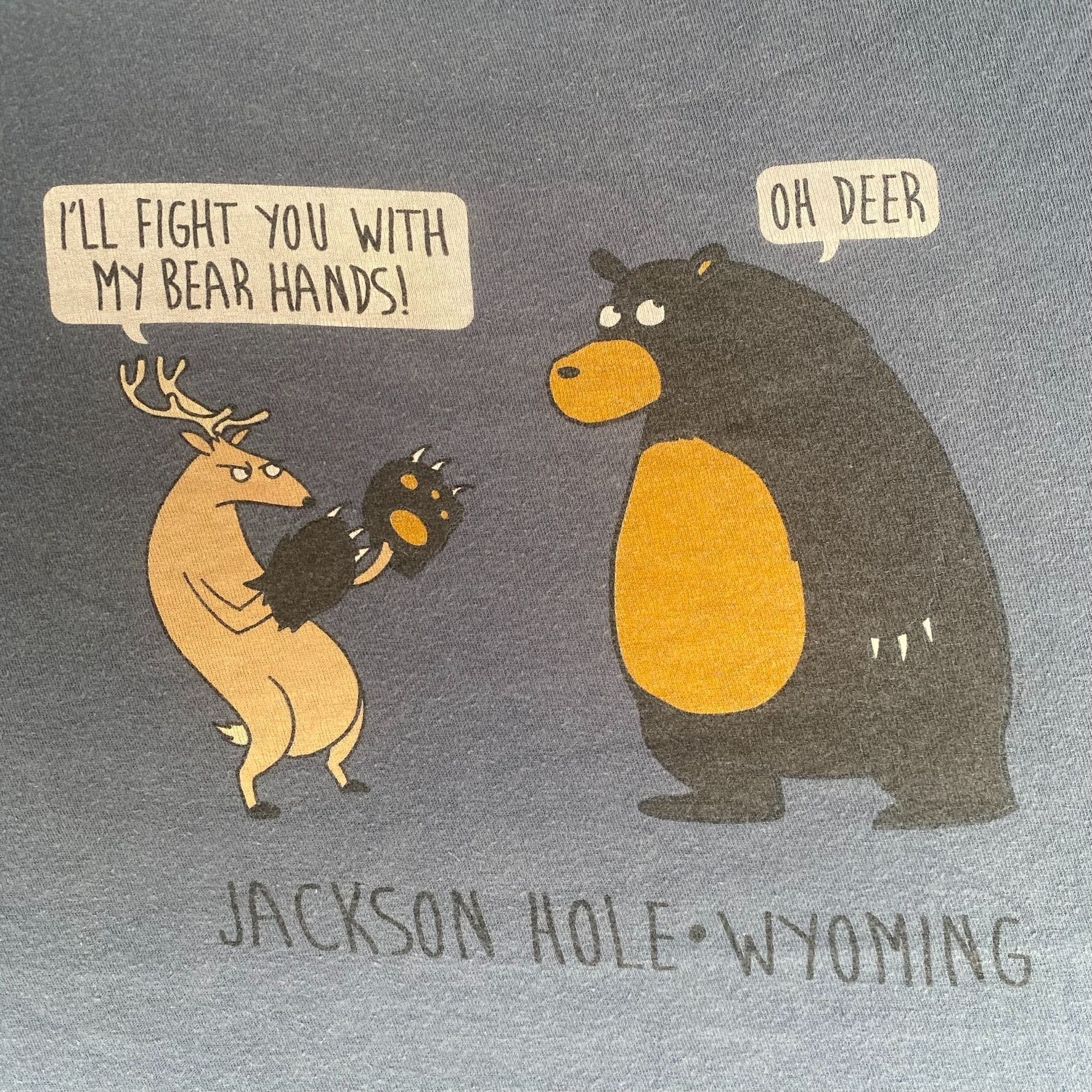 Vintage Vintage Y2K Nature Humor Shirt Jackson Hole Wyoming Funny Te Size US L / EU 52-54 / 3 - 3 Thumbnail