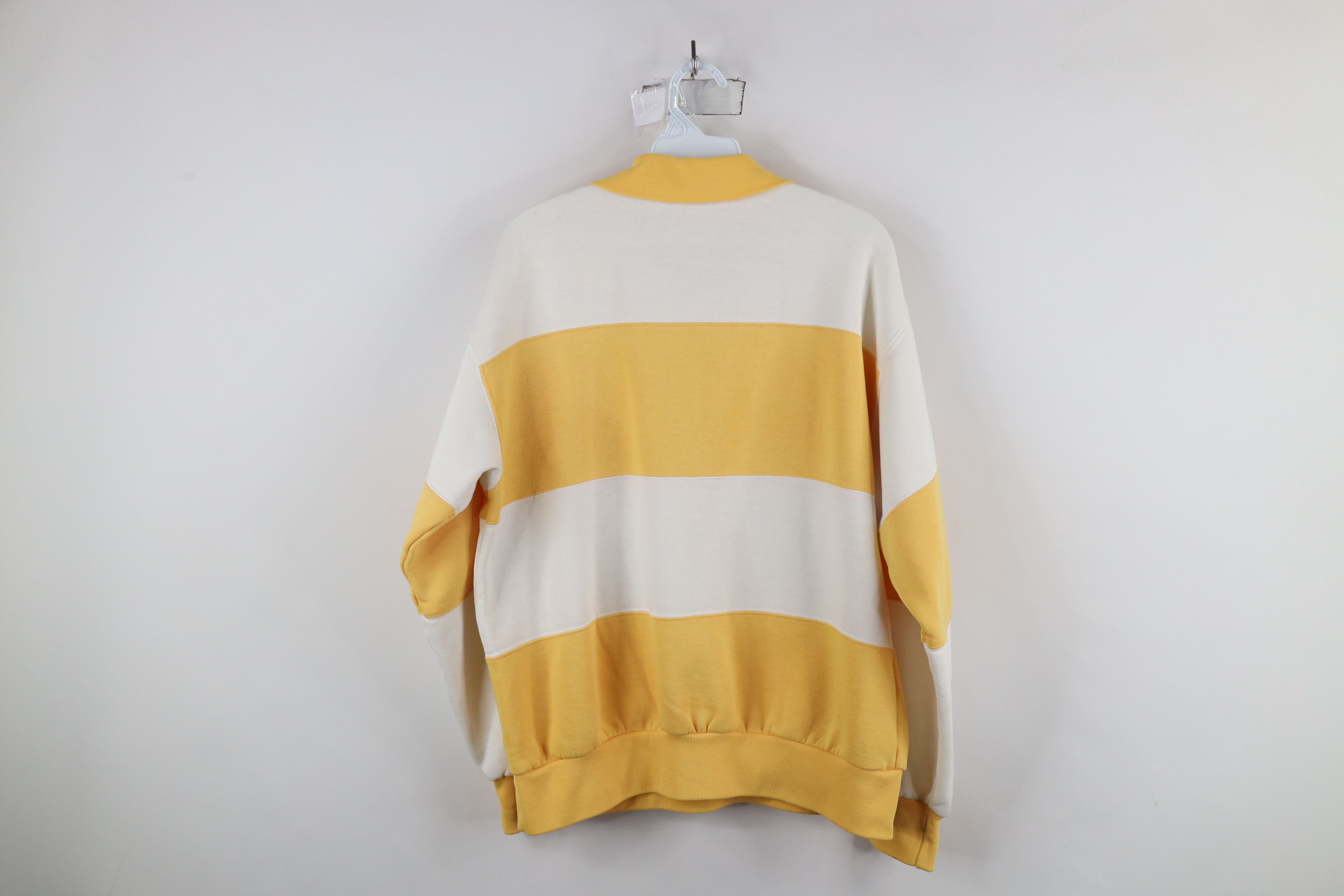 Vintage Vintage 90s Streetwear Striped Collared Pullover Sweatshirt Size US XL / EU 56 / 4 - 12 Thumbnail