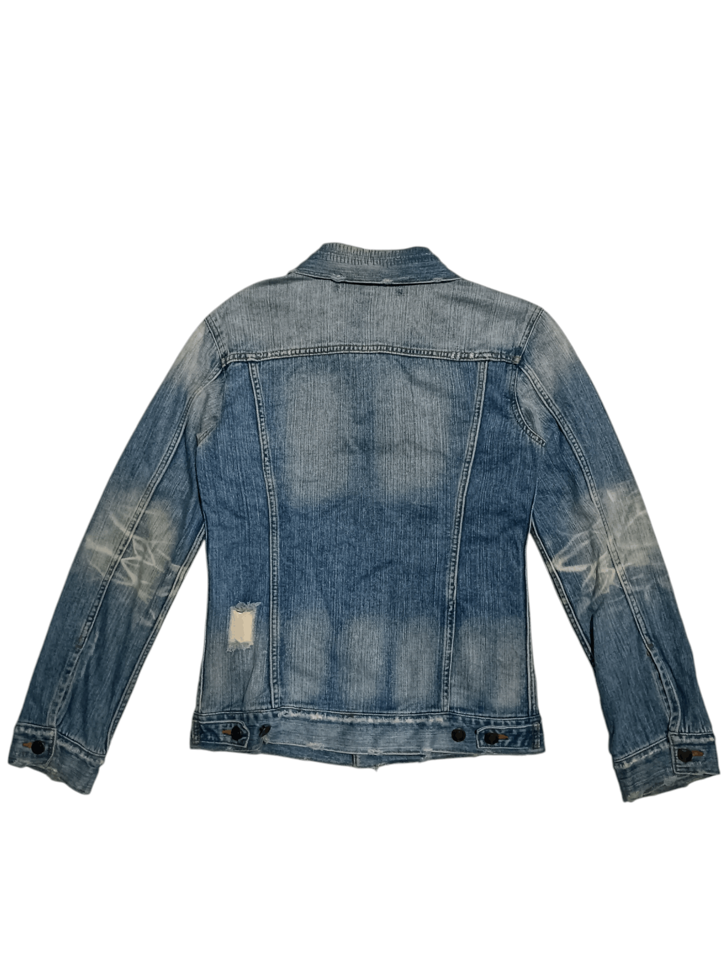 14th Addiction Japanese Brand Ripped Denim Jacket Slim Fit Size US M / EU 48-50 / 2 - 3 Thumbnail