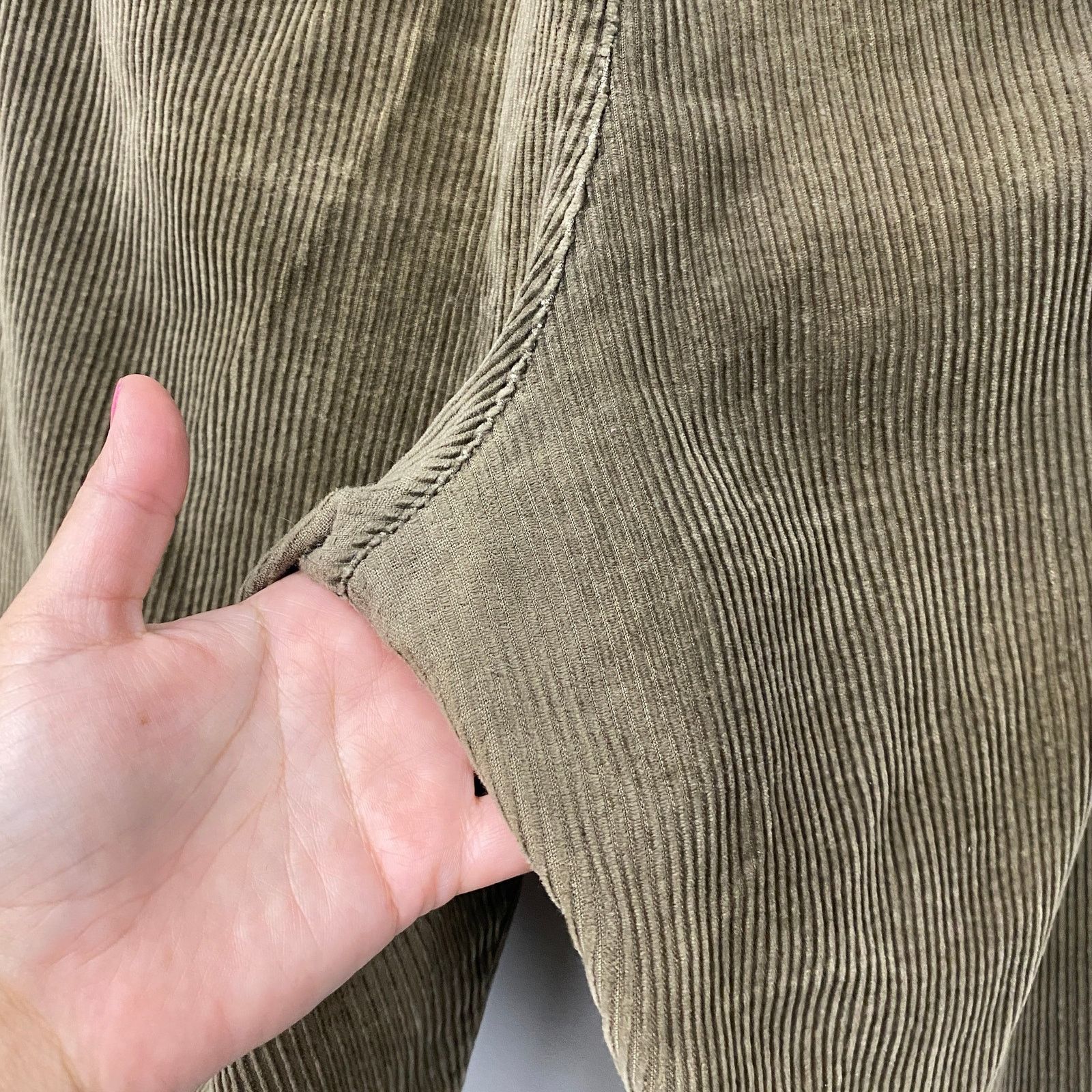 Savane Savane Mens Size 36 x 29 Earth Green Corduroy Trousers Pants Size 36" / US 14 / IT 50 - 3 Thumbnail