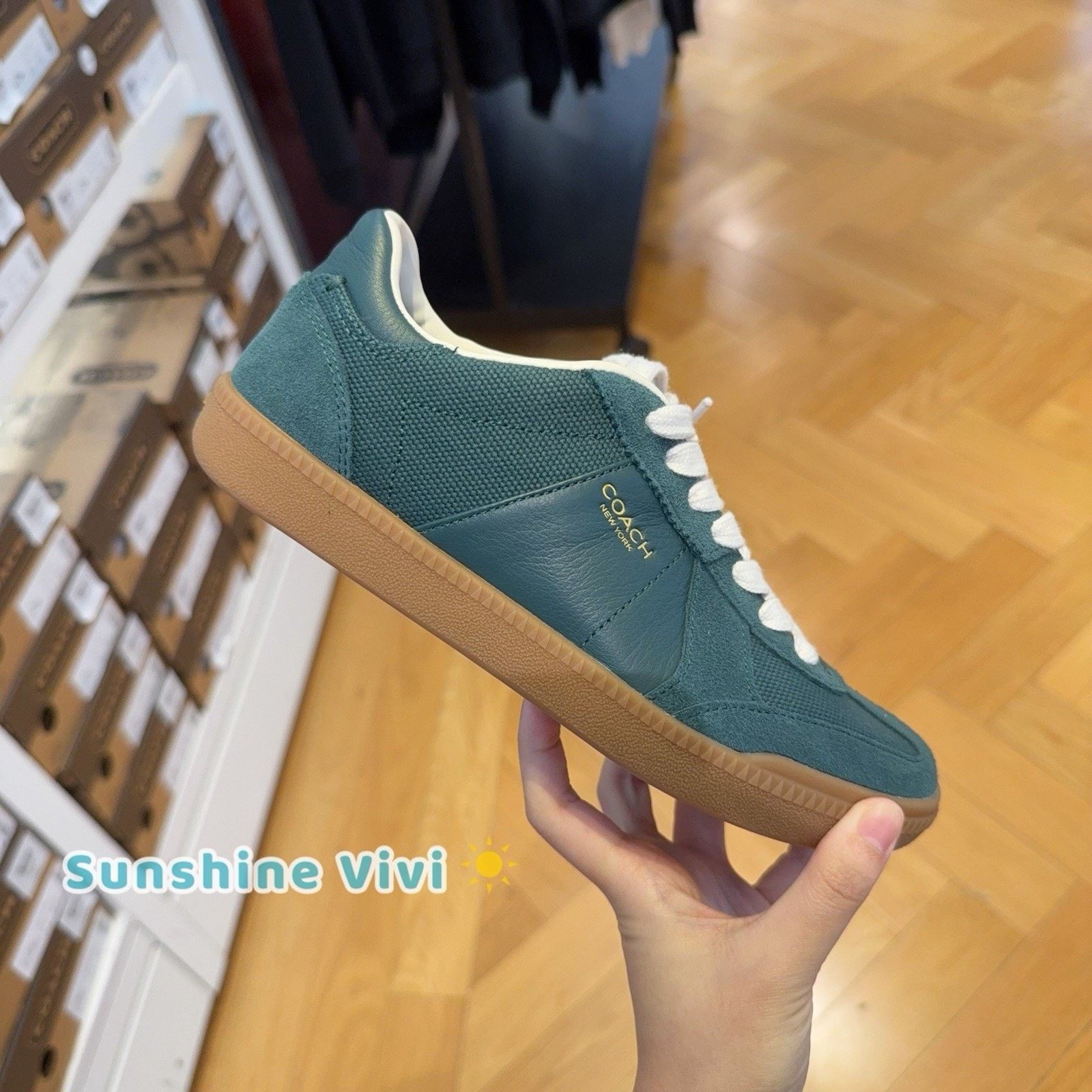 Coach NWT Coach Women's Ellis Sneaker Shoes CBX21 Dark Teal US 7 Size US 7 / IT 37 - 2 Thumbnail