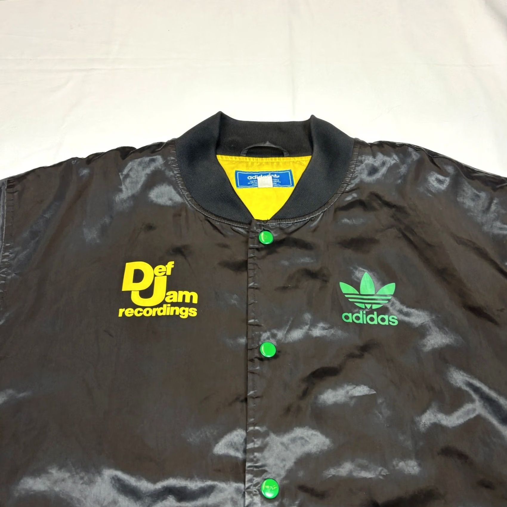 Adidas Adidas Def Jam Records Bomber Jacket Men's Large Satin Stadium Black Size US L / EU 52-54 / 3 - 2 Thumbnail