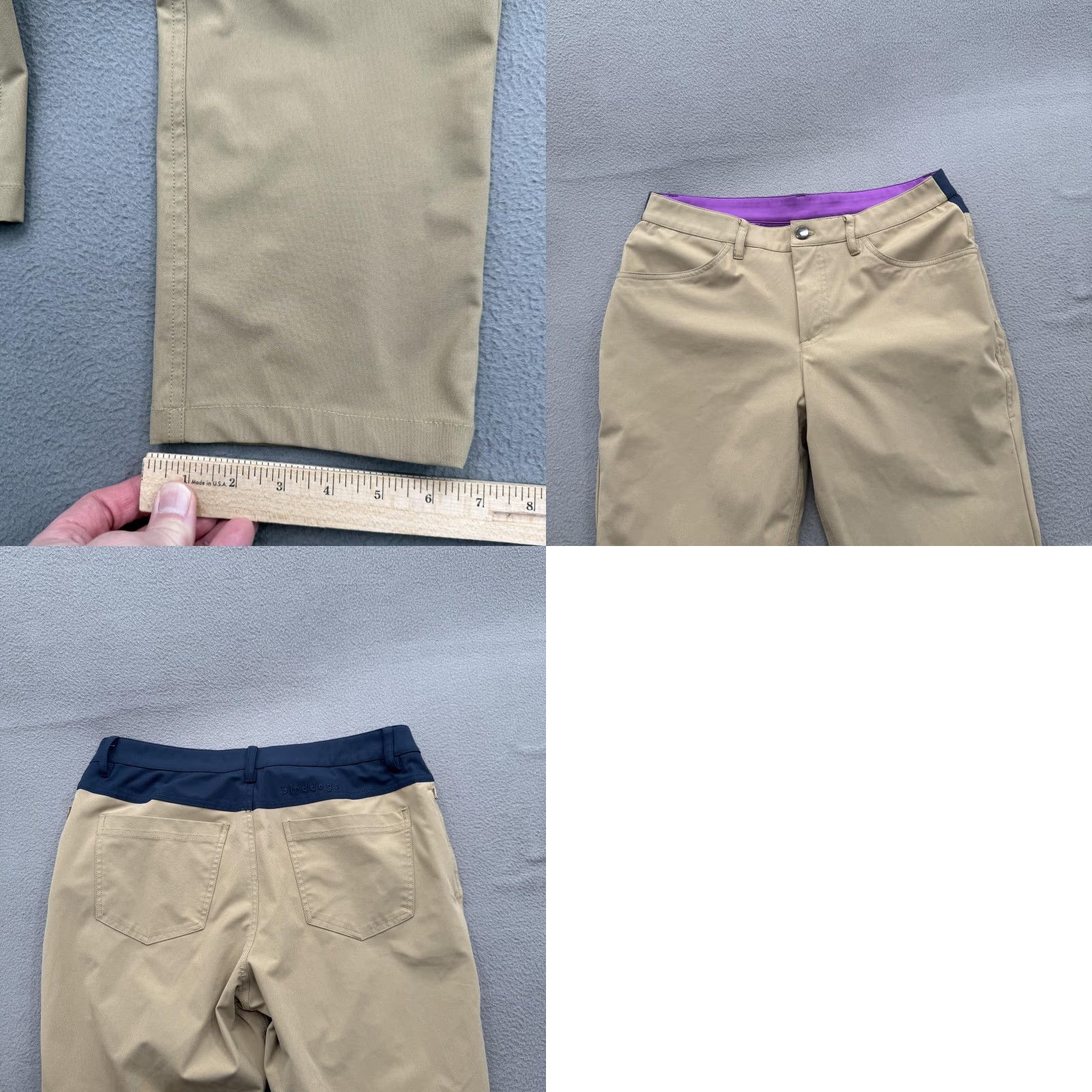 Vintage Birddogs Pants Mens 32x30 Khaki Slim Fit Stretch Casual Chino Golf Performance Size US 32 / EU 48 - 8 Thumbnail