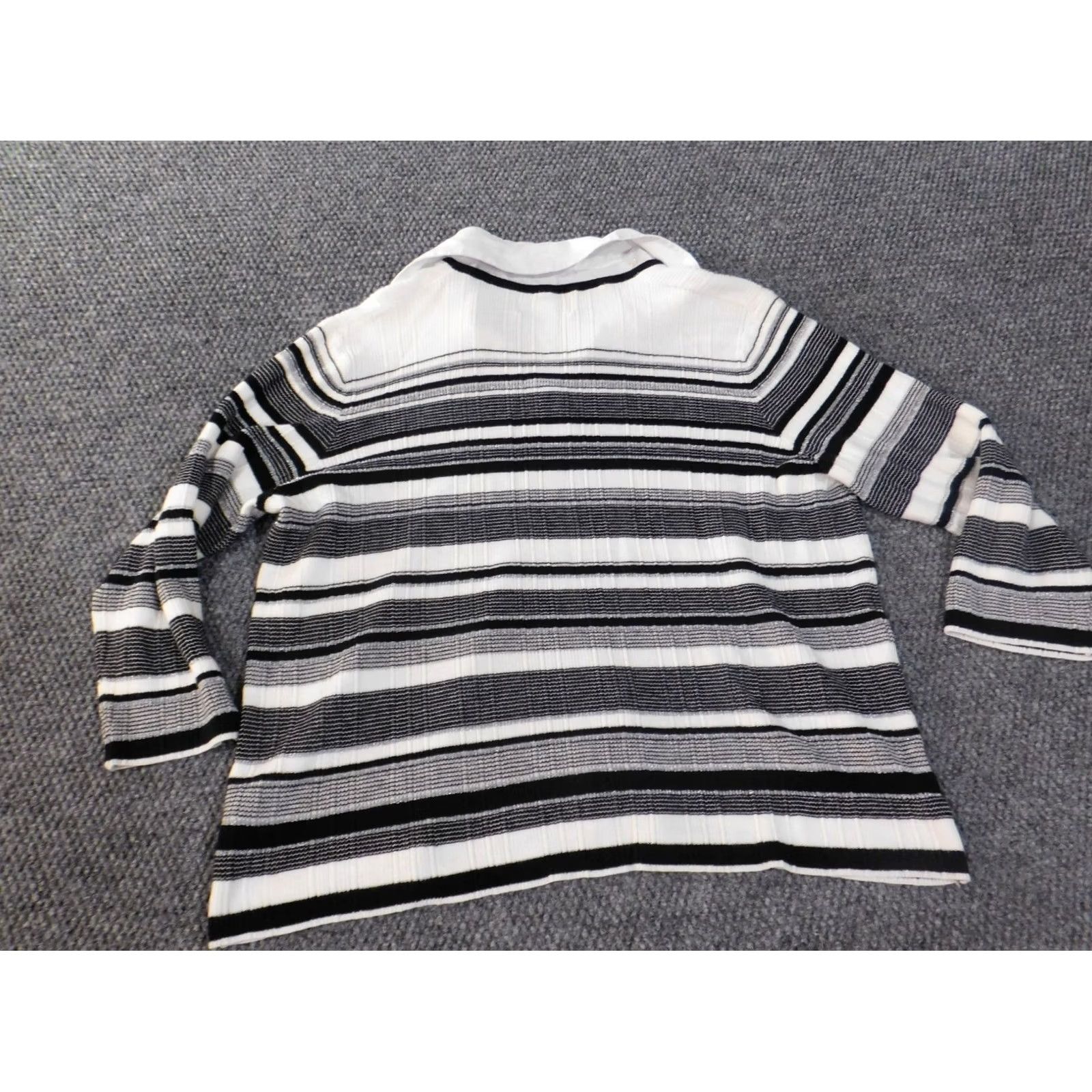 Vintage Alfred Dunner Sweater XL Gray Pullover Womens Stretch Cotton Rayon Raglan Sleeve Casual Long Sleeve Knit Collared Modern American Size XL / US 12-14 / IT 48-50 - 7 Thumbnail