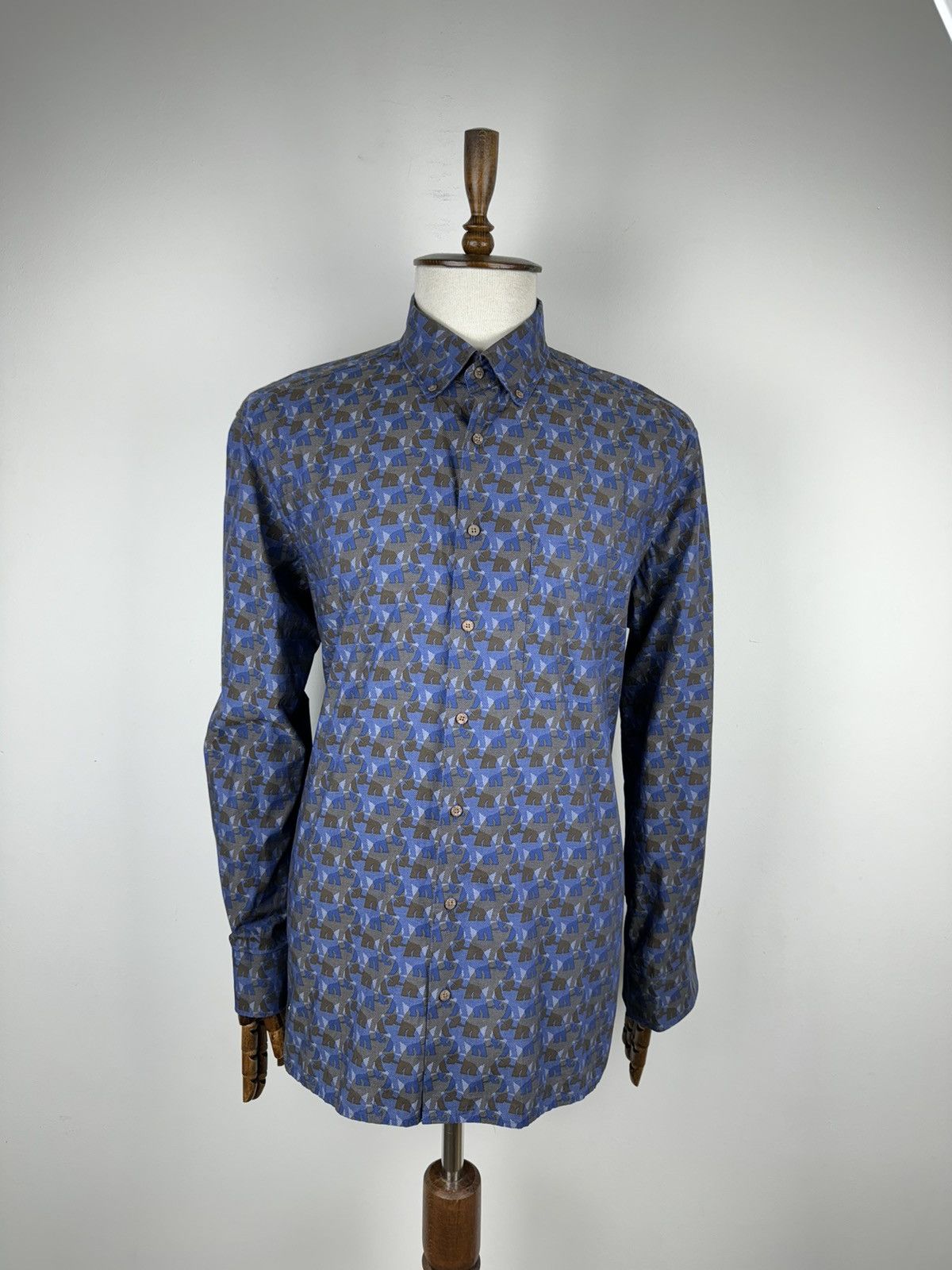 Designer ETERNA Comfort Fit Long Sleeve Button Down Shirt size 44 Size US XL / EU 56 / 4 - 1 Thumbnail