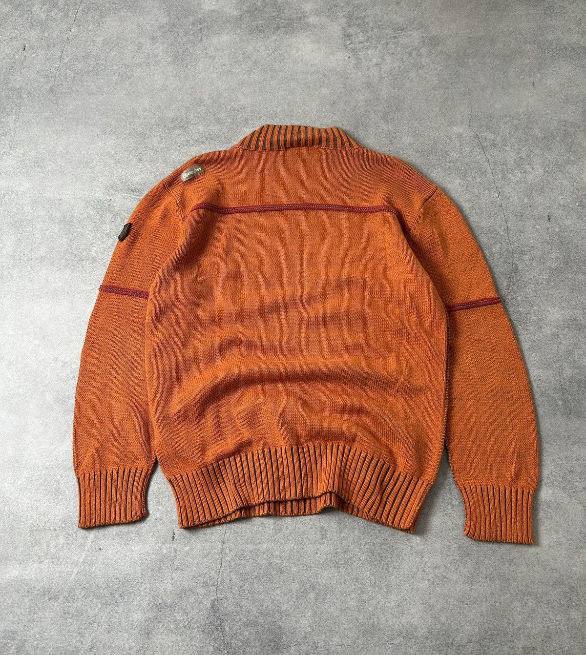 Oxbow Vintage Oxbow big logo orange knit-sweatshirt mens Size US M / EU 48-50 / 2 - 2 Thumbnail