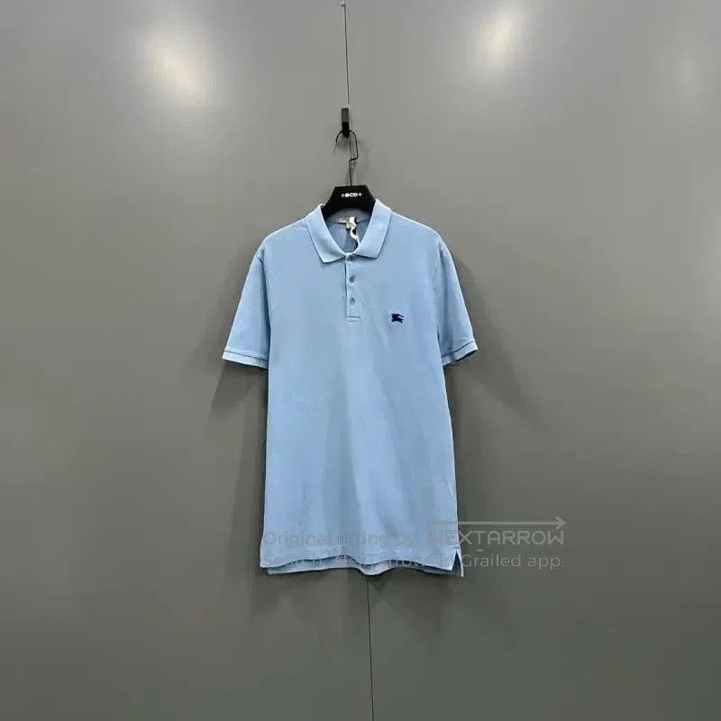 Burberry Burberry Summer Blue Cotton Short Sleeve T-Shirt. Size US XL / EU 56 / 4 - 1 Thumbnail