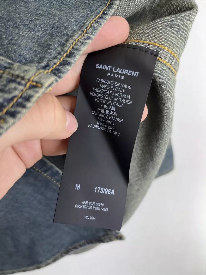 Saint Laurent Paris Saint Laurent ParisVintage Made Old Western Denim Shirt 25 Size US M / EU 48-50 / 2 - 6 Thumbnail