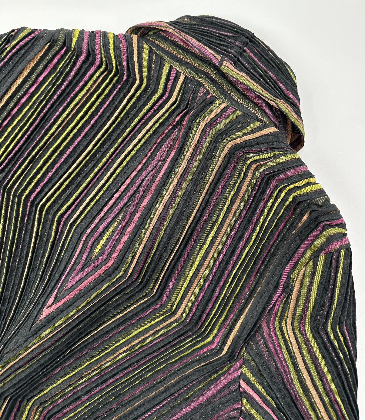 Issey Miyake Issey Miyake 3D Stretch Pleated Multi-Color Blazer Size XS / US 0-2 / IT 36-38 - 9 Thumbnail