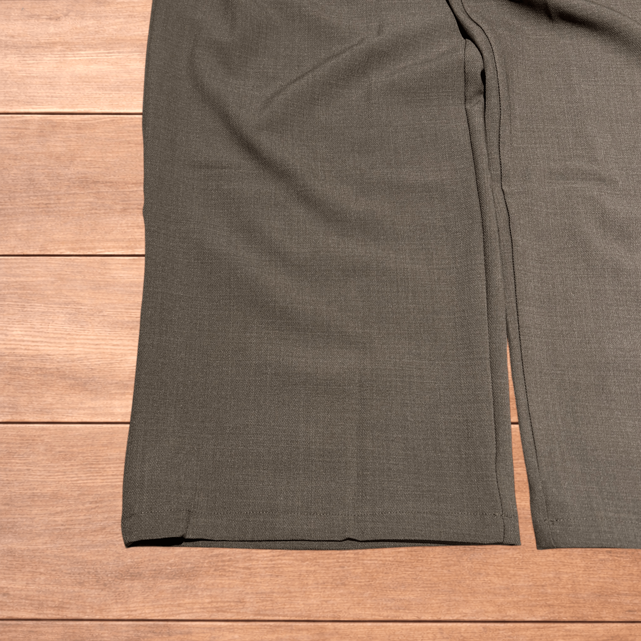 Japanese Brand Vintage style baggy wide leg tailored trousers in brown. Size US 32 / EU 48 - 4 Thumbnail