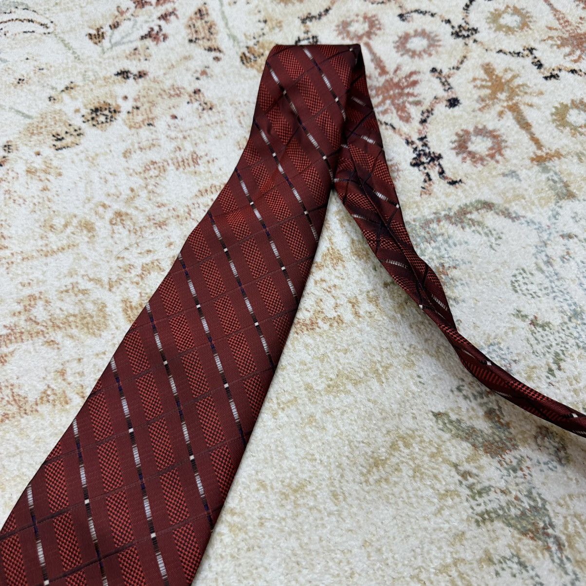 Designer Vintage Milimetric Tie Cravatte Italy style Old Money Y2K Size ONE SIZE - 4 Thumbnail