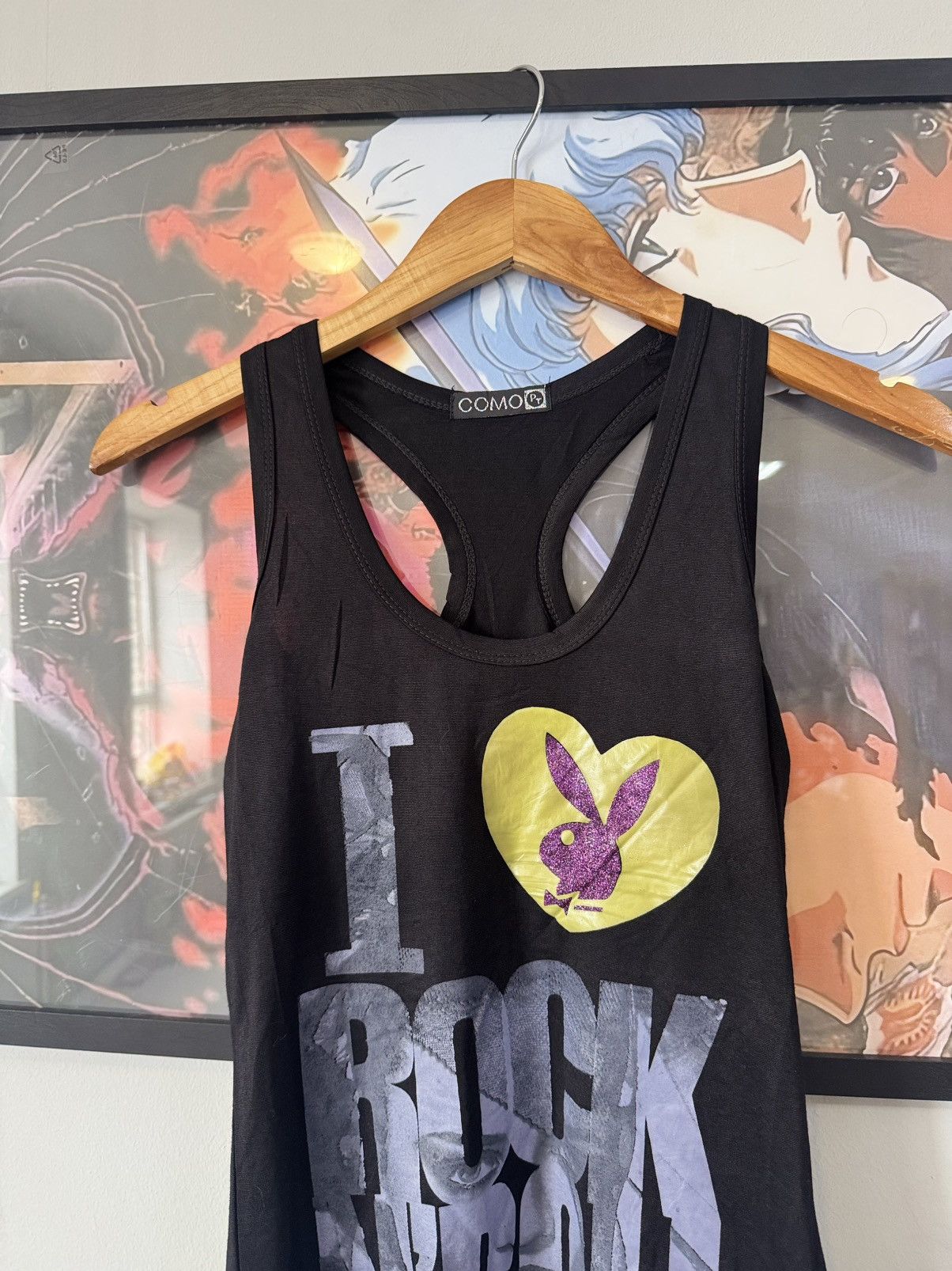 Playboy Y2K Playboy Lips Rabbit Mesh Back Tank Top T-shirt Size M / US 6-8 / IT 42-44 - 2 Thumbnail