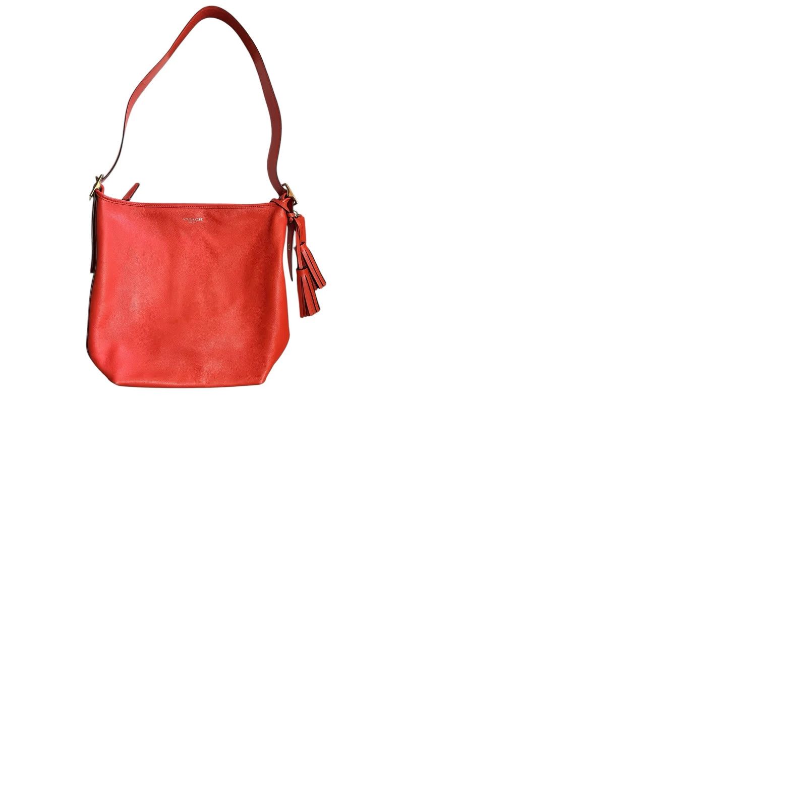 Coach COACH Shoulder Bag Duffle Legacy Leather Orange Purse Tassels 19889 Women's Size ONE SIZE - 12 Thumbnail