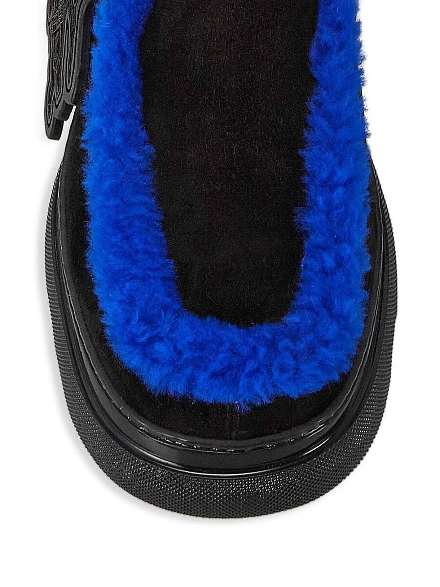 o1w1db10824 Creeper Suede and Shearling Chukka Boots Blue