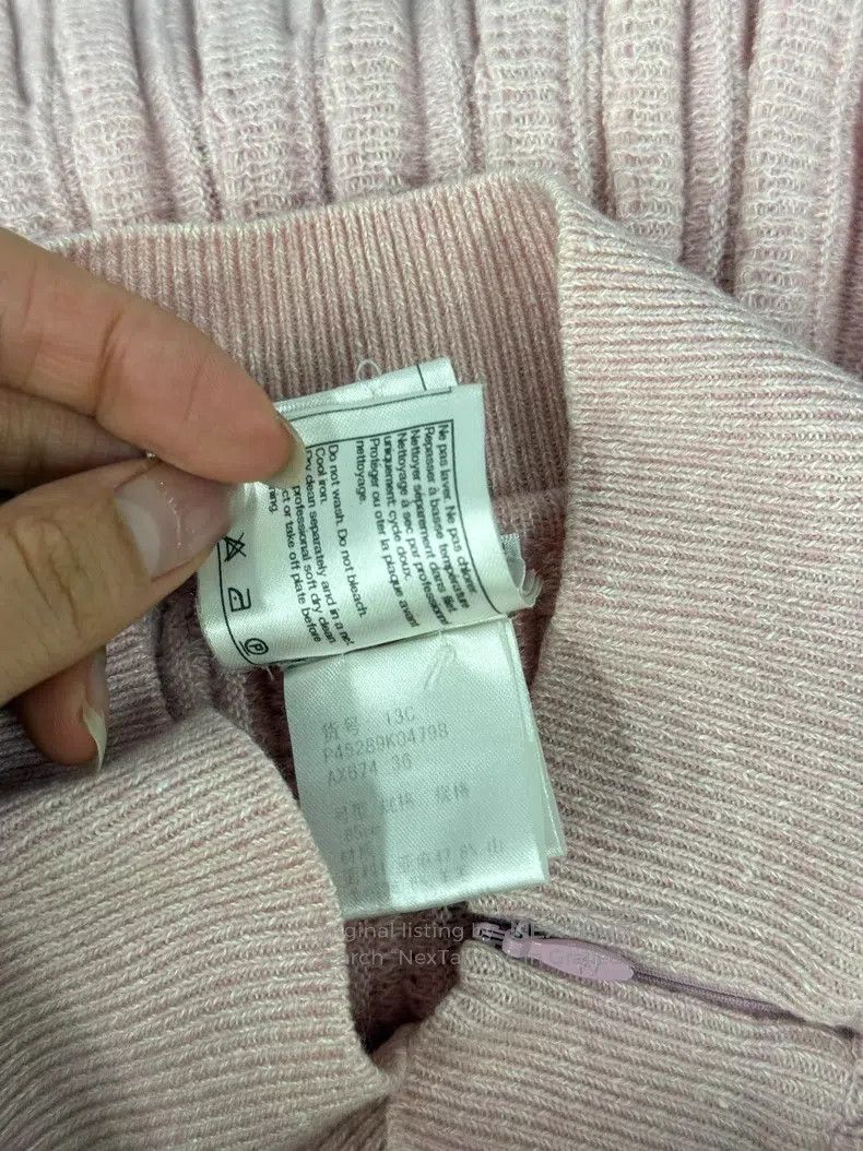 Chanel Chanel Pink pleated cashmere skirt Size 24" / US 00 / IT 34 - 6 Thumbnail