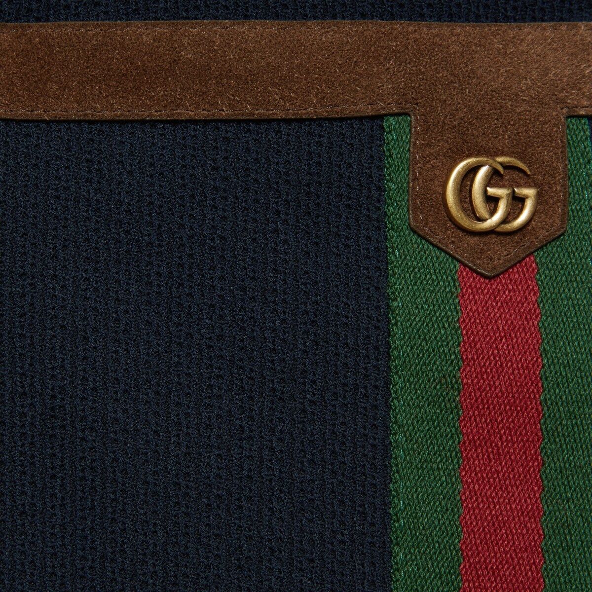 Gucci o1mt1gz0725 Cotton Jersey Jacket With Web in Blue Size US M / EU 48-50 / 2 - 9 Thumbnail