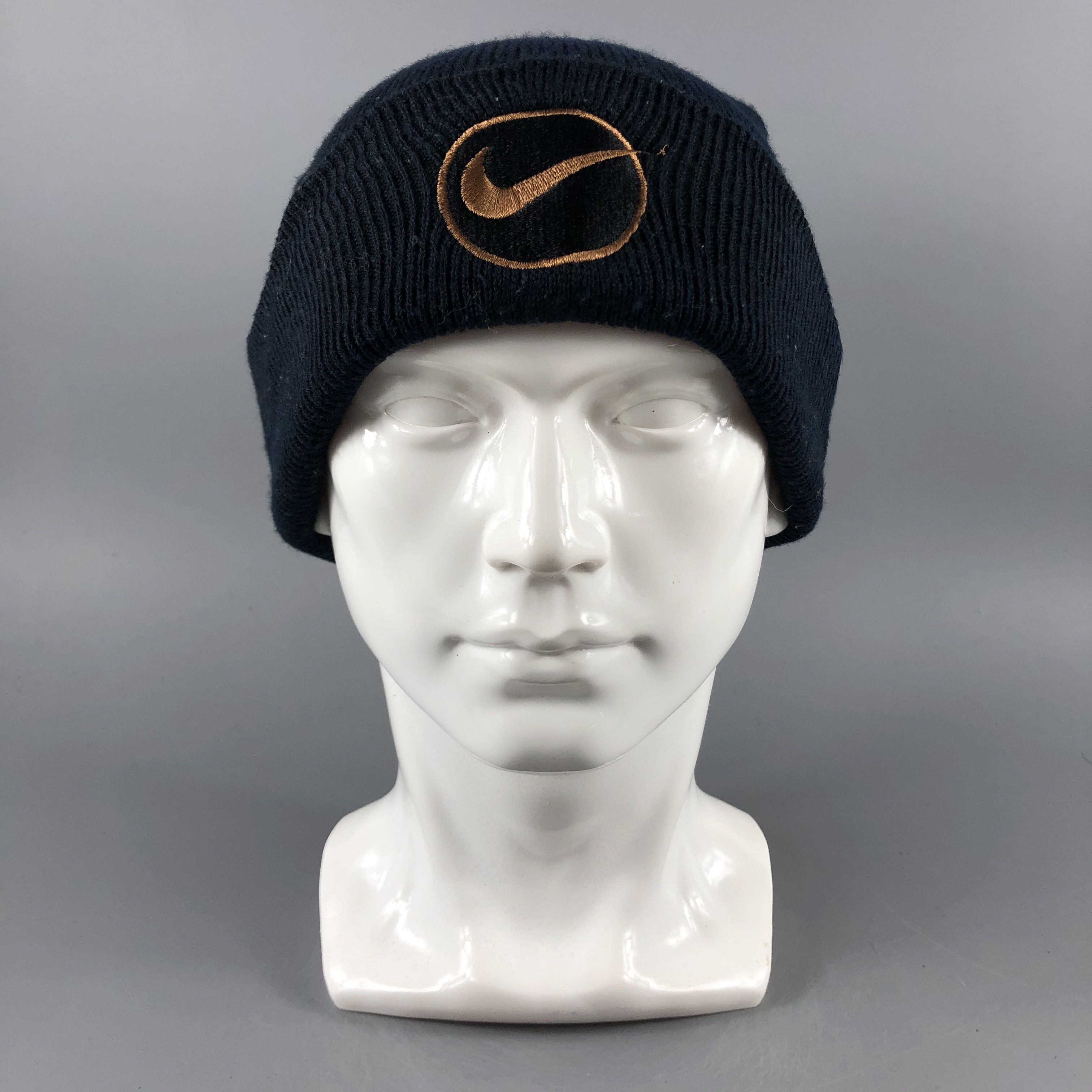 image of Nike Swoosh Hats Ribbed Knit Beanie Snow Cap B582, Men's