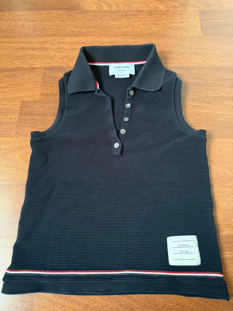 Thom Browne Thom Browne Sleeveless polo shirt Size XS / US 0-2 / IT 36-38 - 1 Thumbnail