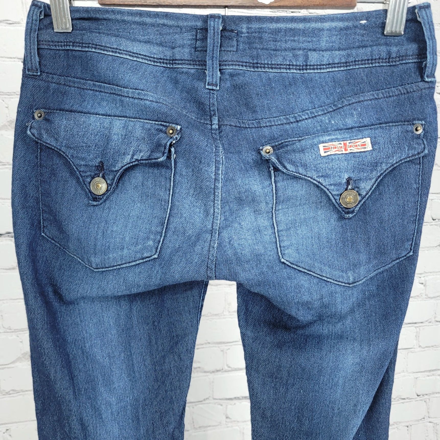 Hudson Hudson Blue Denim Skinny Jeans Low Rise Lightweight Stretch USA 25 25x32 Size 42" / US 20 - 6 Thumbnail
