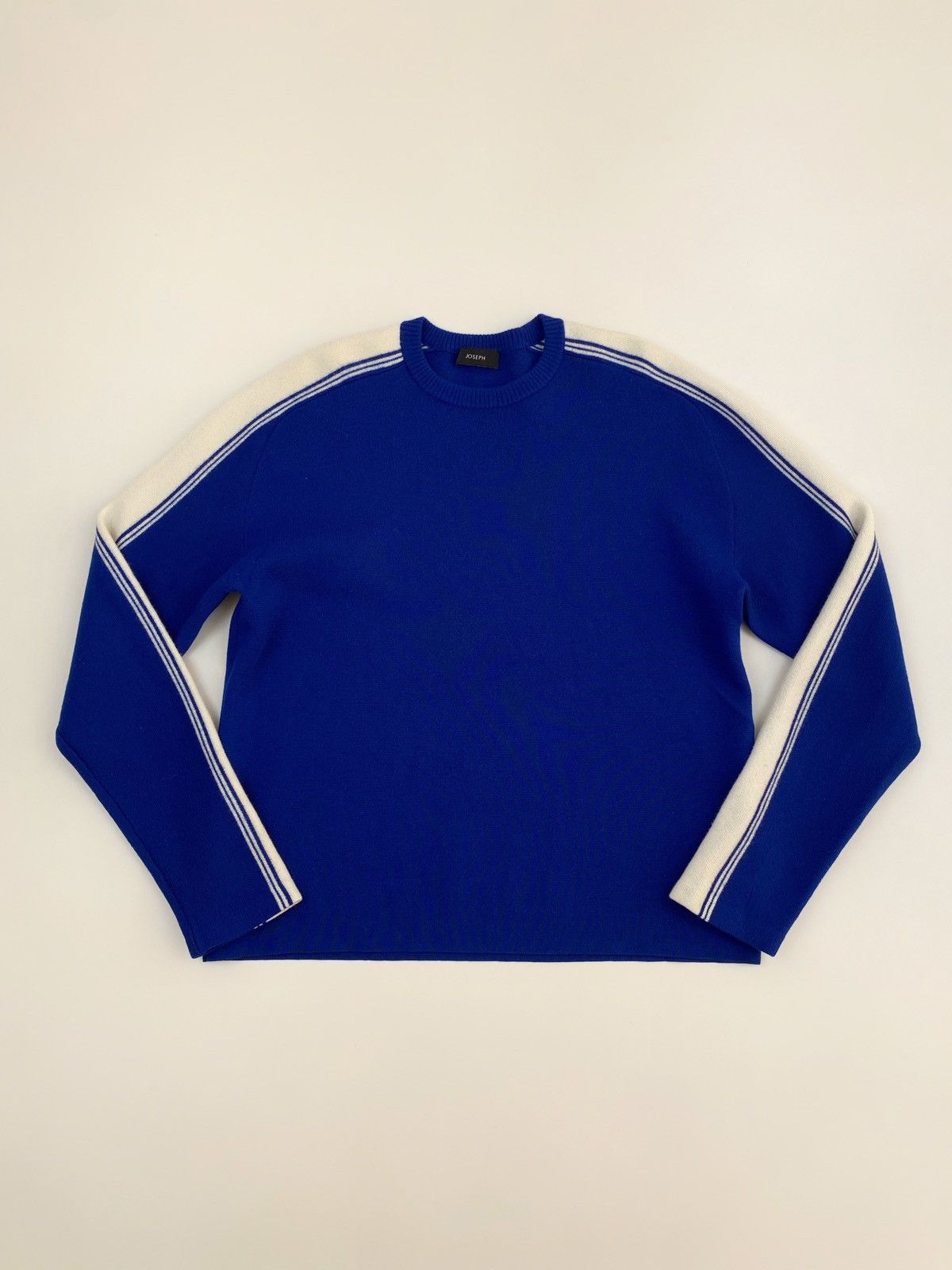 image of Joseph Wool Raglan Sweater in Blue, Men's (Size Large)