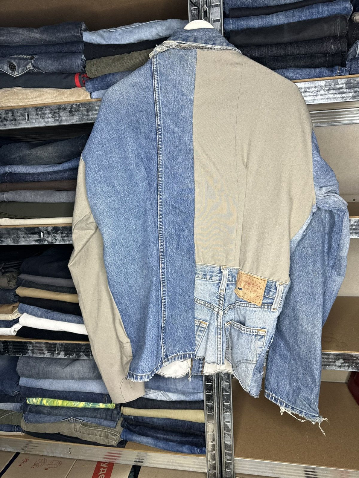 Levi's 1:1 Custom Levi's Denim Military Pants Patchwork Jacket Size US L / EU 52-54 / 3 - 2 Thumbnail