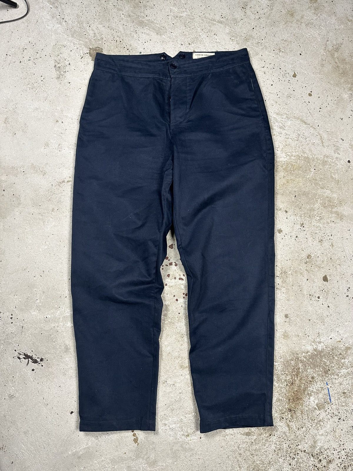 Vintage Carrier Company Norfolk England Navy Workwear Pants