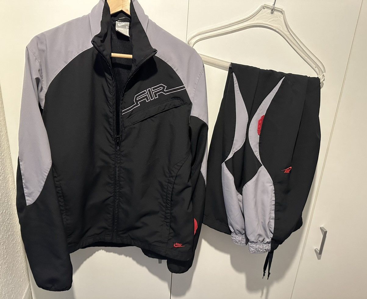 image of Nike Air Max Tracksuit Size S Vintage Retro Nike Suit in Black, Men's