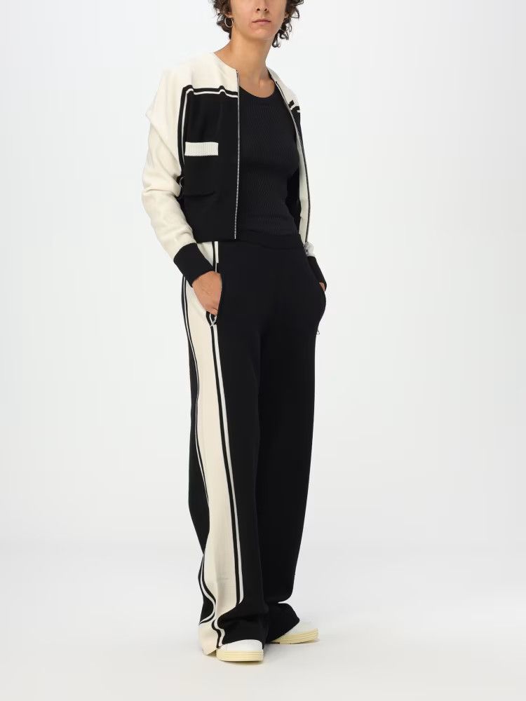 Palm Angels o1y1125 Cardigan in Ivory/Black Size S / US 4 / IT 40 - 2 Thumbnail
