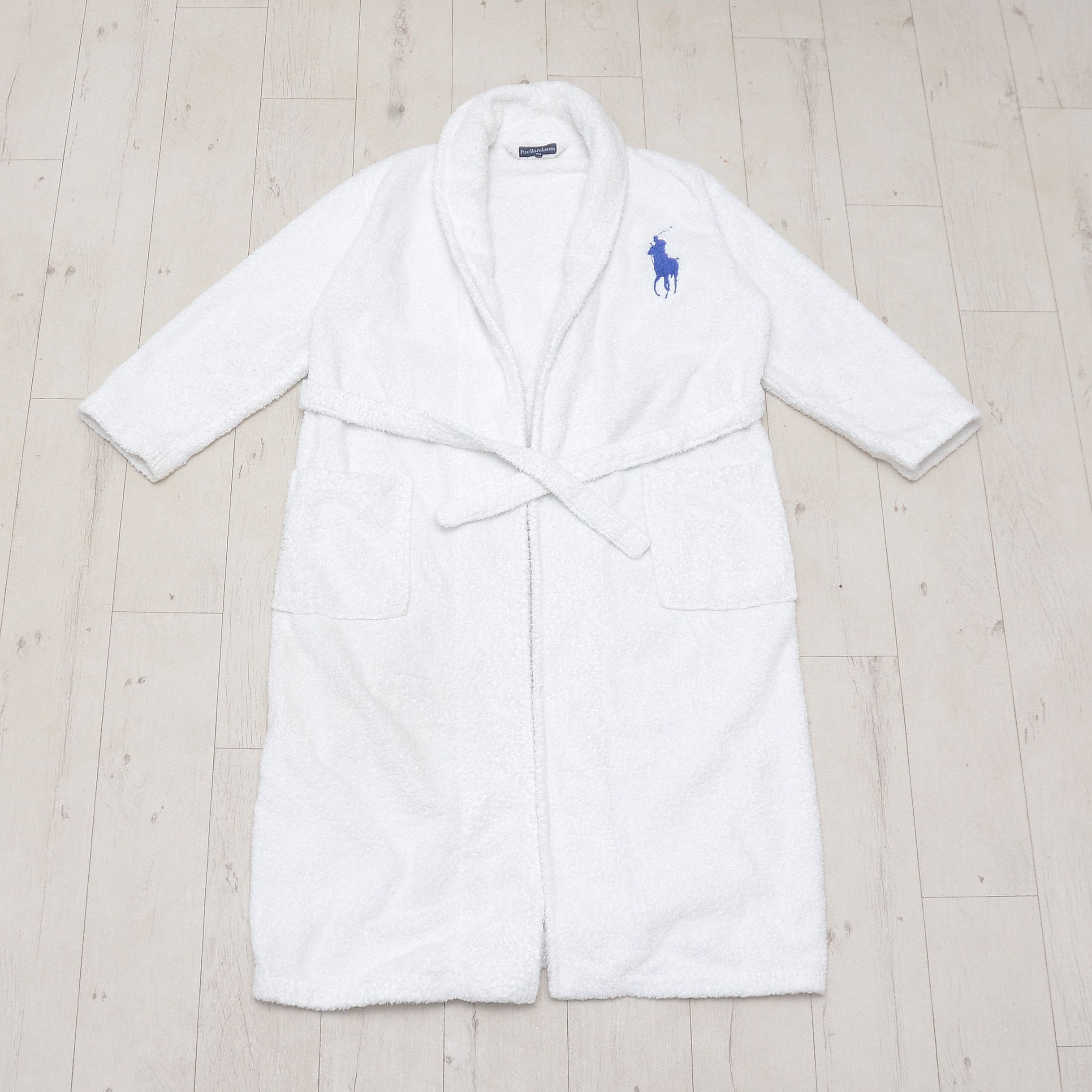 Polo Ralph Lauren × Ralph Lauren × Vintage Polo Ralph Lauren Unisex Robe Bathrobe S/M Big Pony Logo Size ONE SIZE - 1 Thumbnail