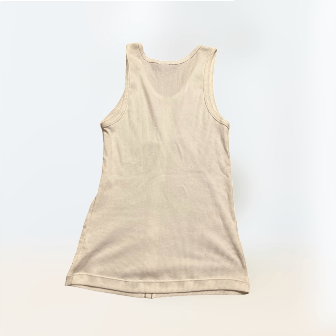 Bebe Women's Y2k BEBE white tank gold detail Size S Size S / US 4 / IT 40 - 6 Thumbnail