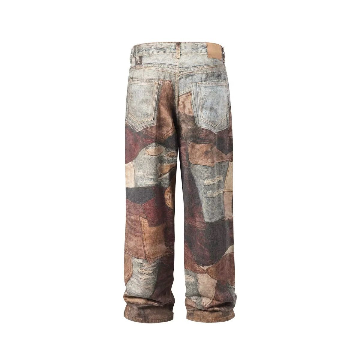 Jean × Vintage Streetwear Design Old Patch Retro Printing Distressed Jeans Size US 35 - 12 Thumbnail