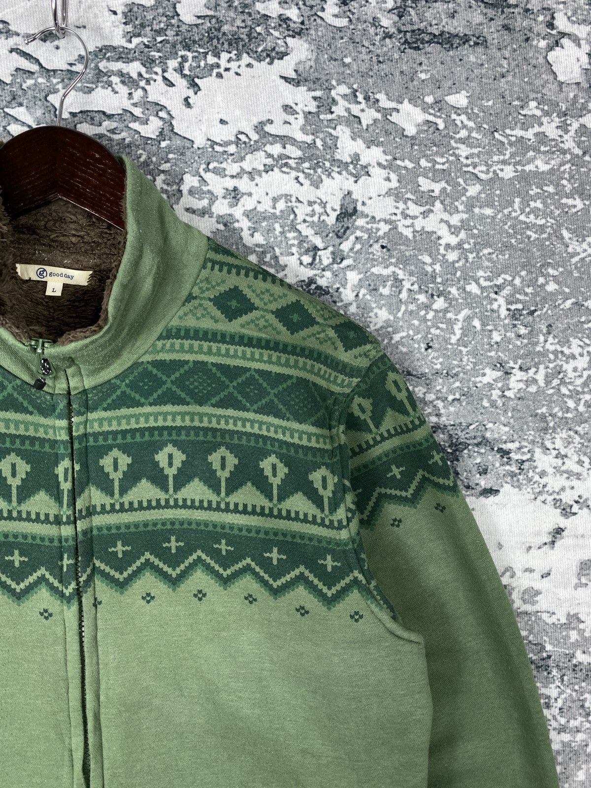 Designer Vintage Native Navajo Fleece Lining Zip Up Sweatshirts Size US L / EU 52-54 / 3 - 3 Thumbnail