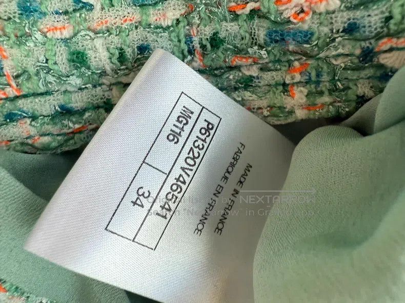 Chanel Chanel Green tweed coat Size XXS / US 00 / IT 34 - 6 Thumbnail