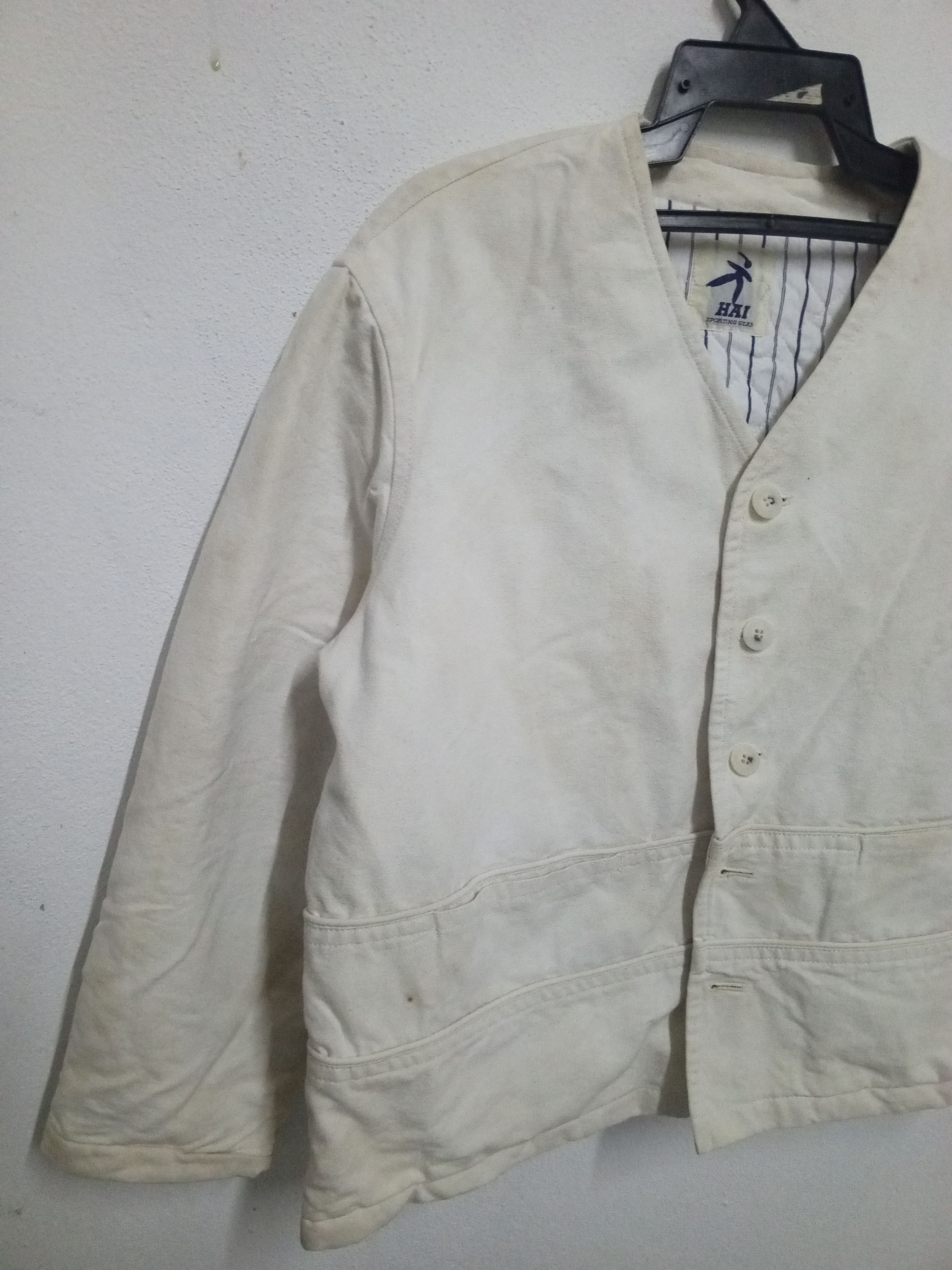 Hai Sporting Gear Vtg Hai Sporting Gear Denim white Button Up by Issey Miyake Size US XL / EU 56 / 4 - 2 Thumbnail
