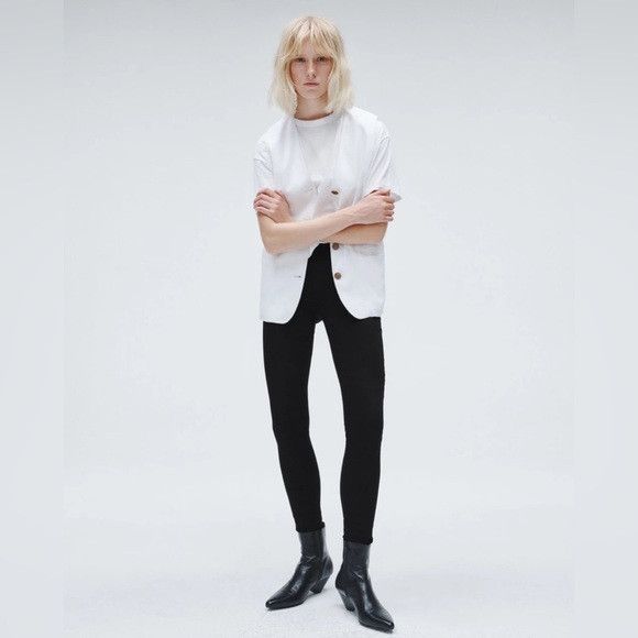 Rag & Bone RAG & BONE flexi nina skinny black jeans 32 EUC Size 31" - 2 Thumbnail