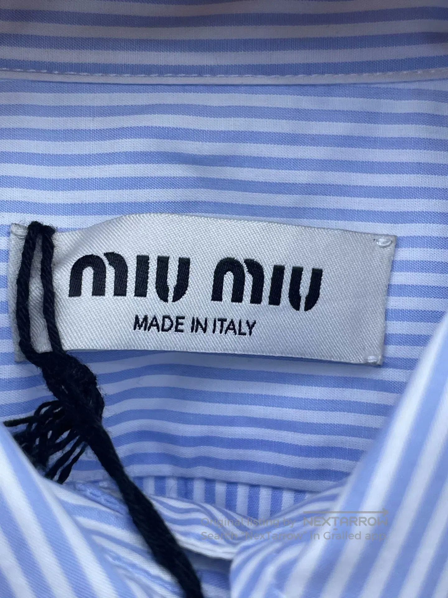 Miu Miu Miu Miu Lace Panel Vertical Stripe Shirt. Size S / US 4 / IT 40 - 8 Thumbnail