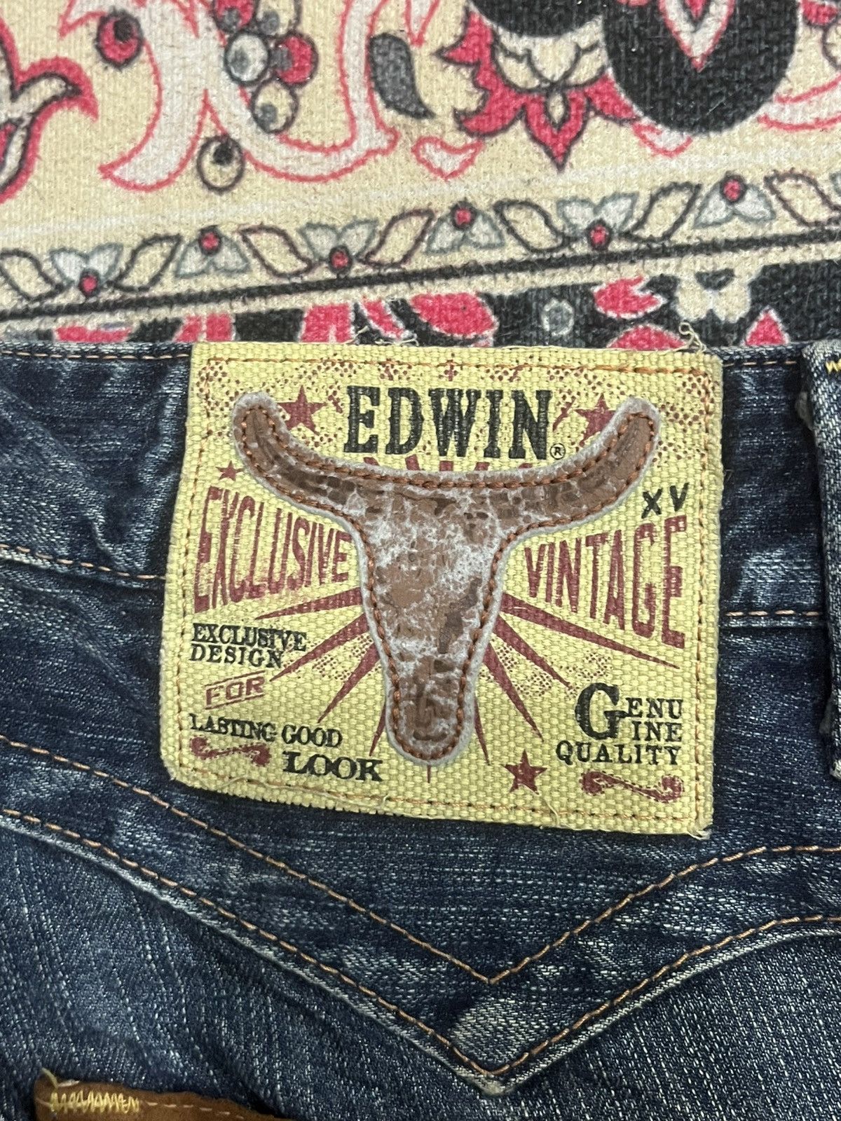 Edwin ⚡️Distressed⚡️Vintage Edwin XVS Blue Faded Washed Loose Jeans Size US 30 / EU 46 - 8 Thumbnail